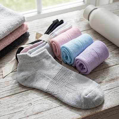 Women's Athletic Low-Cut Socks, 5 Pairs Colorful Breathable Running Socks