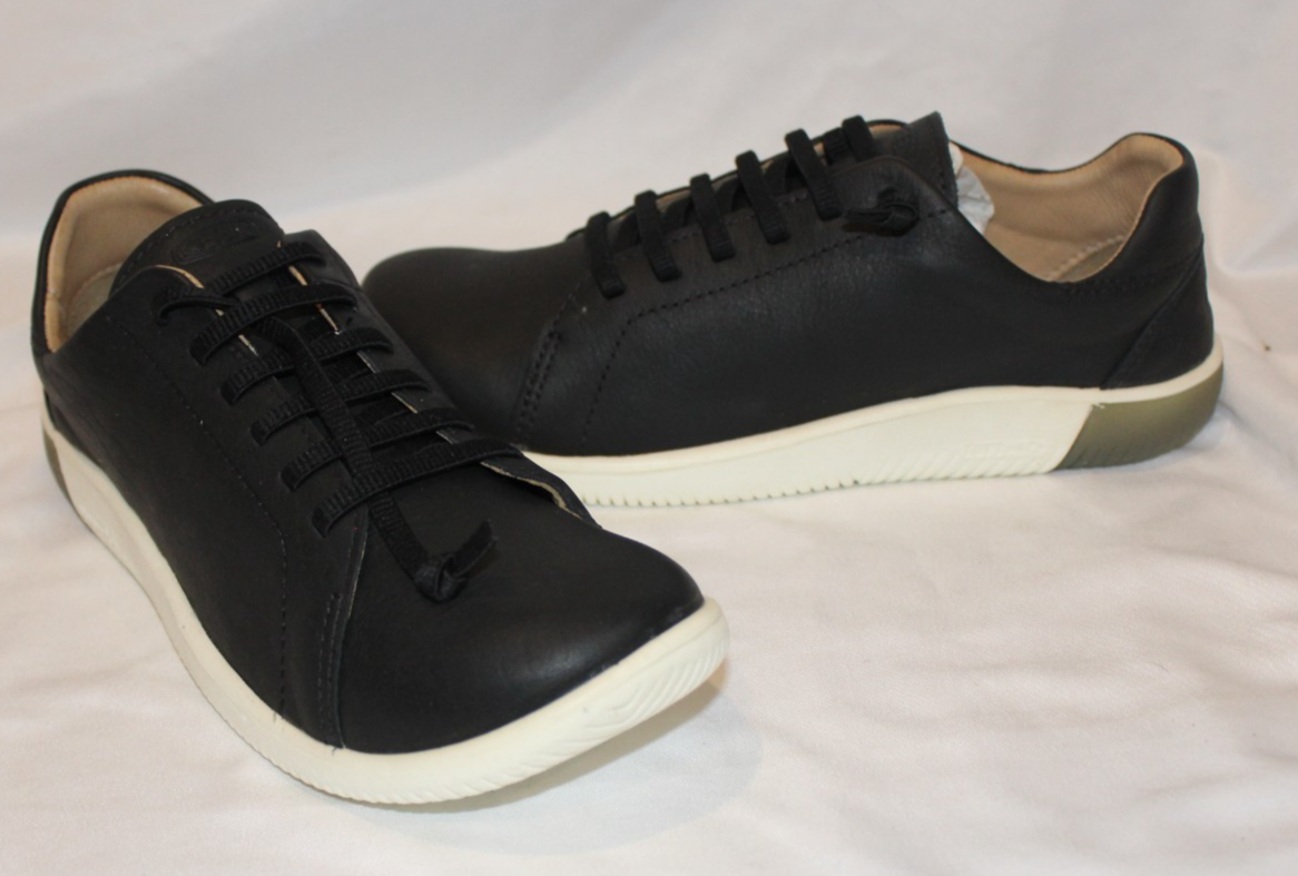 Keen KNX scarpe leggere donna 8 5 pelle stringate nere sneakers $160 nuove con scatola