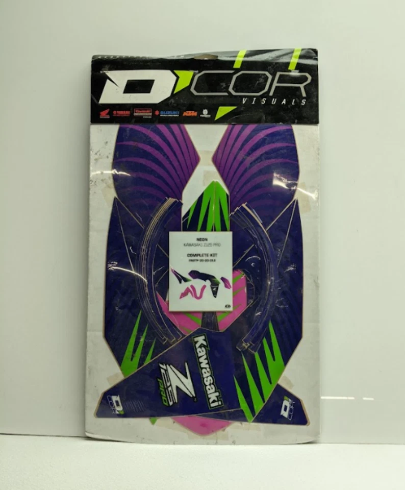 D'Cor Visuals 图形套件 霓虹 2018 - 2022 川崎 Z125 Pro BR125 20-20-316 — 第 2/2 张图片