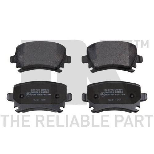 NK 224775 Bremsbelagsatz Scheibenbremse Hinterachse FüR Audi Seat Skoda VW-image