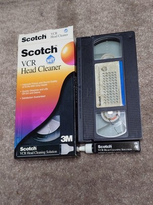 Scotch 3M VCR Head Cleaner Plus Video Cassette Dry Cleaning System Used As Shown