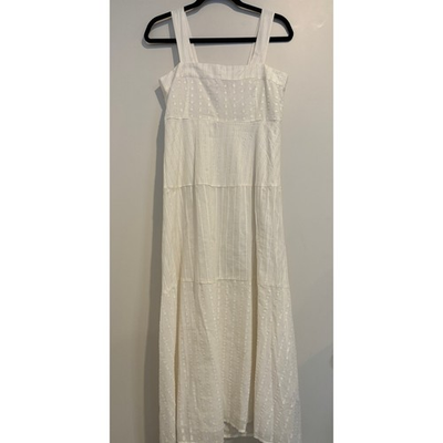 #ad Vince Camuto Tiered Maxi Dress Womens Size Small S White Cottagecore Boho $25.00