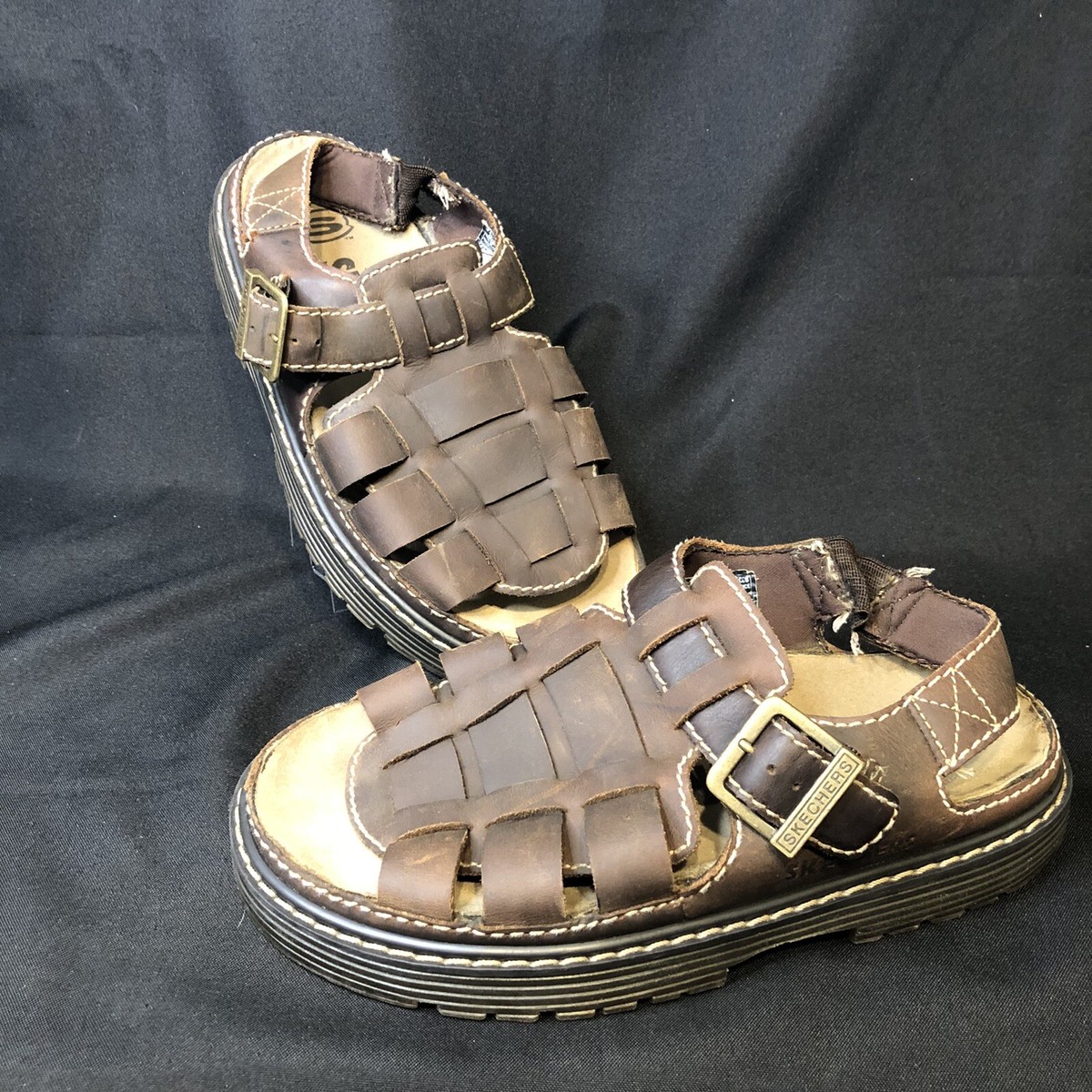 Vintage Skechers Fisherman Jammers Sandals Mens 9 Brown Vintage Skechers Fisherman Jammers Sandals Mens 9 Brown