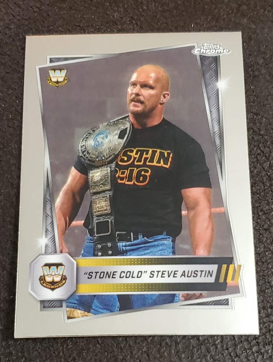 2025 Topps Chrome WWE “Stone Cold” Steve Austin Image Variation SP #285