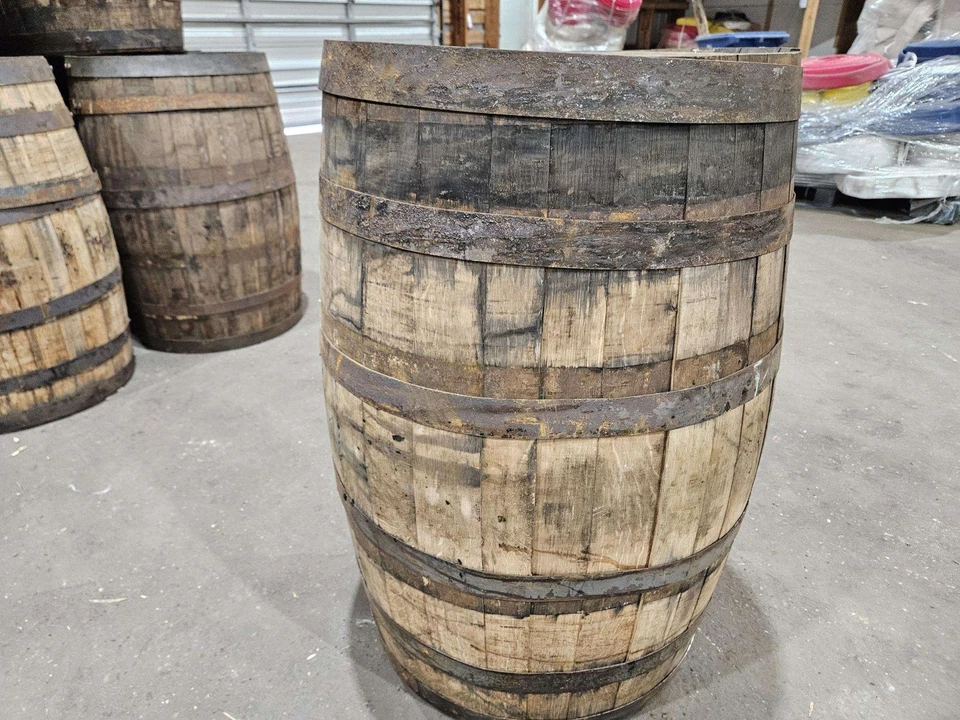 Wooden Whiskey Barrel - CO - Planters, Furniture,  Tables, Wedding Decorations  - Image 2 of 4
