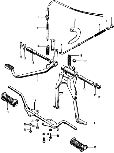 *1EA OEM HONDA COLLAR, MAIN STAND 50525-051-000 CL70 (259U) - Picture 2 of 2