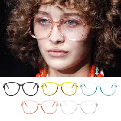 DODO Große übergroße Retro Vintage klassische klare transparente Brille Brillengestell HD Gläser