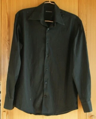 CHEMISE HOMME Marque Alain MANOUKIAN Taille 3 Col 40 couleur Noir manches longu - Photo 1/4
