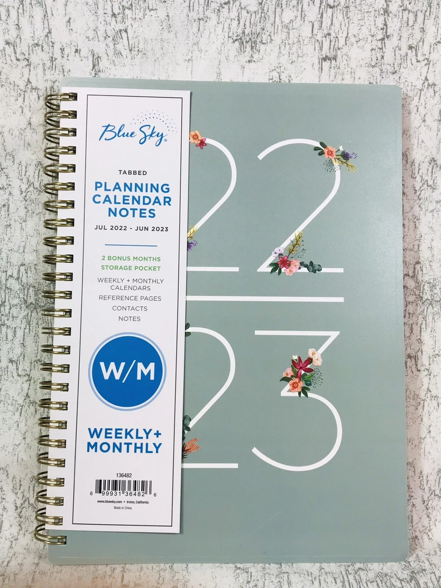 Blue Sky Greta Academic Year 2022-2023 Weekly/Monthly Planner,  5"x8.5" Green | eBay