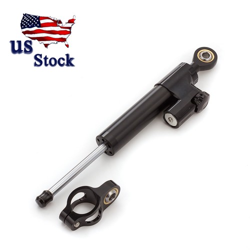 Motorcycle Universal FXCNC Adjustable Steering Damper Stabilizer Safety Black - Picture 2 of 8