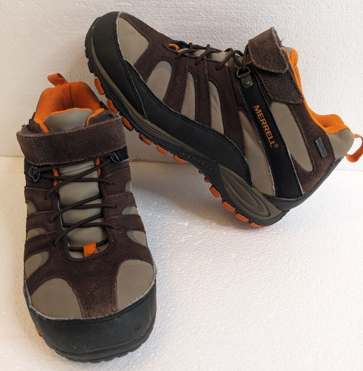Scarpe da trekking Merrell Chameleon marroni da bambina taglia EU 35 US 4M impermeabili