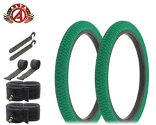 ALTALINE Bicycle 20" x 1.95" Green X-PERFORM (2) TIRES, TUBES, STRIPS & LEVERs