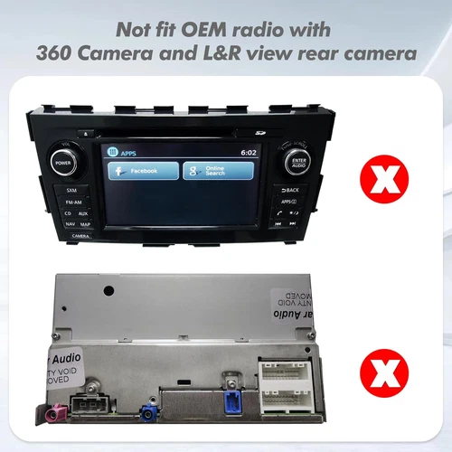 Radio de coche para Nissan Altima 2013-2018 Apple Carplay Android 13 GPS FM estéreo cámara - Imagen 3 de 23