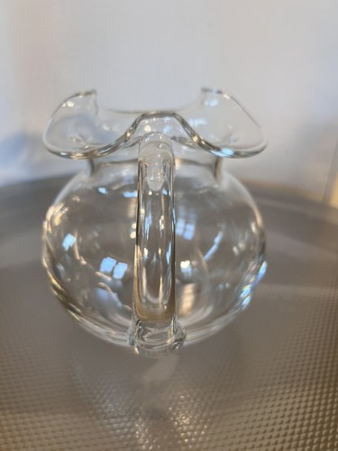 Vintage Tiffany & Co. mundgeblasen geformtes Glas gekräuselt Wasserkrug Krug - Bild 2 von 7