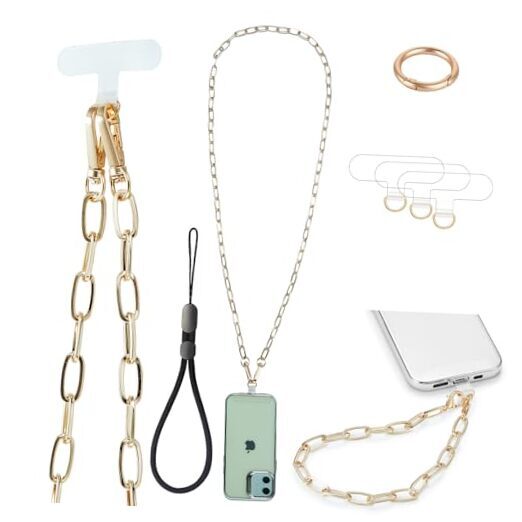 Crossbody Phone Lanyard Chain Shoulder Cell Phone Strap Charm Neck Chain with