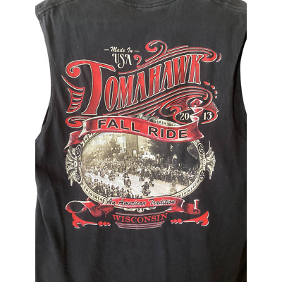 Débardeur Tomahawk Wisconsin Motorcycle Fall Ride 07 Noir - Taille L - Occasion Très Bon état