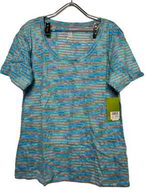 Alpine Design Damen T-Shirt Mit Rundem Ausschnitt Kurzarm Hawaiian Ocean - LARGE