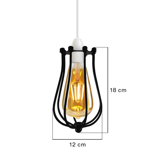 Ceiling Light Shade Metal Wire Cage Easy Fit Lampshade Hanging Lamp Shades - Picture 49 of 59