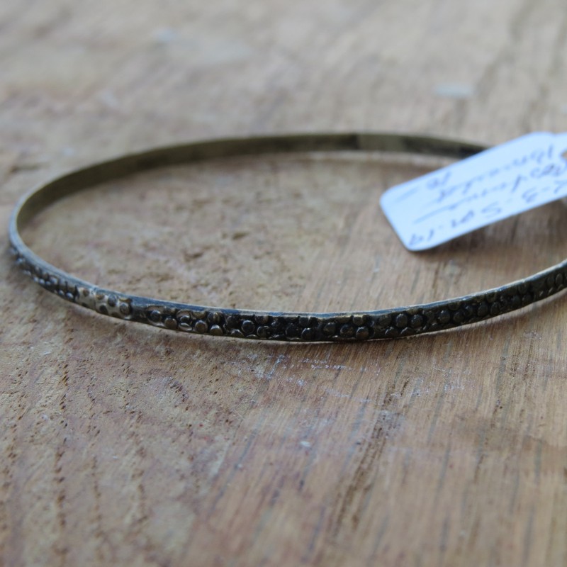 Pebbled metal bracelet