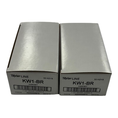 Taylor Line KW1-BR Key Blanks 100 Keys (2x 50 Pack) Brass Kwikset Cut Door Locks