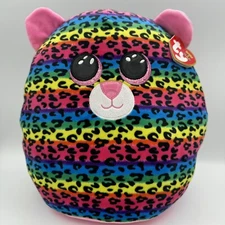 Ty Squish a Boo DOTTY Leopard 12" Soft Stuffed Animal Toy Plush Pillow