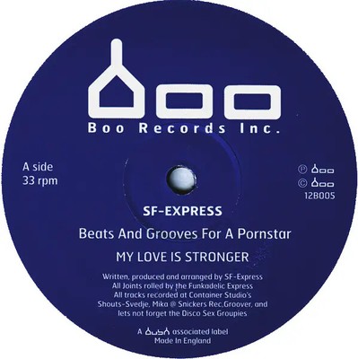 SF-Express Beats And Grooves For A Pornstar COMPANY SLEEVE Boo Records Inc.