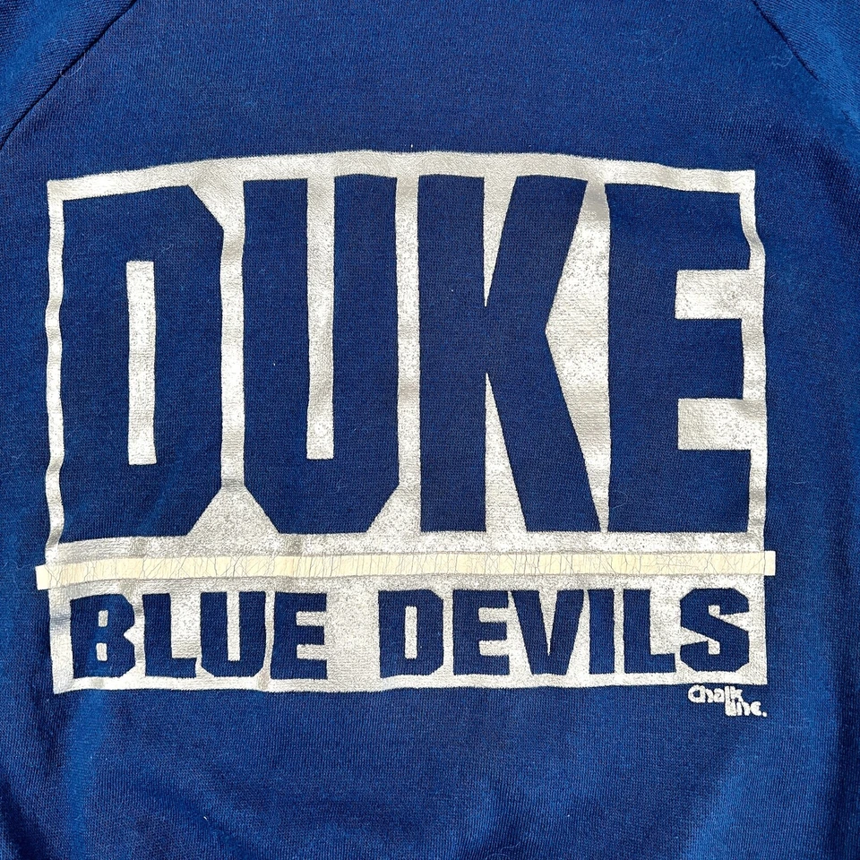 Vintage Duke Blue Devils Sweatshirt - 1970s Chalk Line - Youth Size Medium - Image 4 of 4