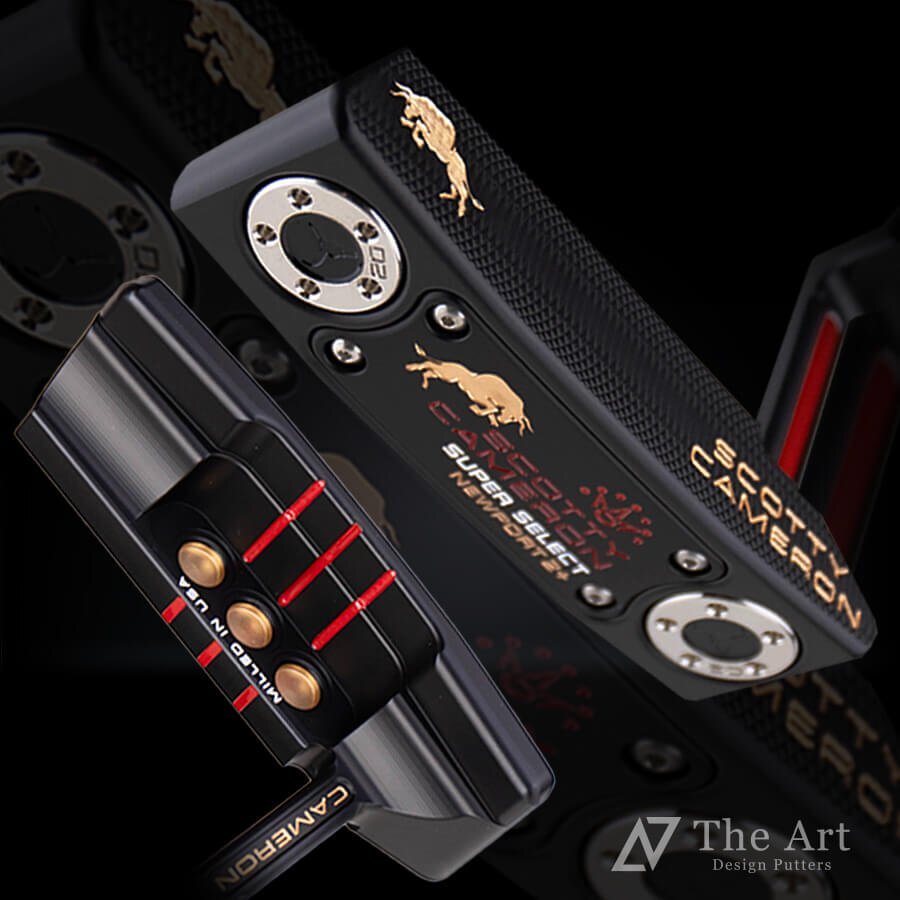 【ブラックカスタム】Scotty Cameron Newport 2023 Scotty Cameron 2023 Super Select Newport 2 Plus Bull Art