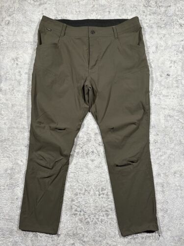 Kuhl Pants Mens 36x30 Olive Green Renegade Rock Stretch Nylon Hiking Outdoors - Picture 1 of 9