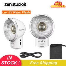 US 2X Godox LUX Elf Retro Camera Speedlite Flash Light For Canon Sony Nikon Fuji