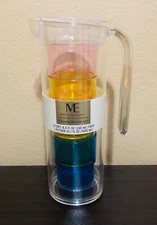 Modern Expressions Pitcher and Cup Set Picnic Camping New