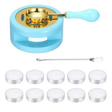 Wax Stamp Seal Kit Sealing Warmer Melting Spoon Stick Candle, Sky Blue