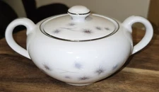 CREATIVE Fine China SUGAR BOWL & Lid Japan 1014 Mid Century Modern Starburst