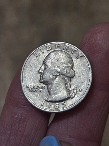 1985 p washington error quarter - Picture 2 of 6