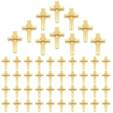 50 Pcs Cross Pins Religious Christian Pins Bulk Small Enamel Lapel Brooch Gif...