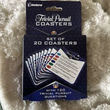 Paladone Trivial Pursuit Trivial Coaster Set Of 20, 120 Trivial Questions