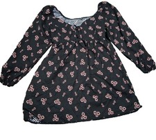 Wild Fable Womens Long Sleeve Tie-Front Short Mini Dress Pockets Small