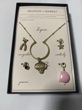 Melrose And Market 32" Necklace and Charms New but box has wear marks