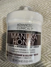 Advanced Clinicals Manuka Honey Moisturizing Skin Lotion Daily Use - 16 oz NEW