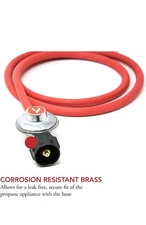 Gas One 2102 New Improved 6 ft Low Pressure Propane Regulator and Connection Kit