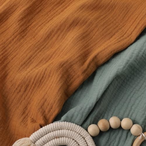 Muslin Receiving Blankets, Neutral Blanket Swaddling for Newborn Boys and - Picture 7 of 7