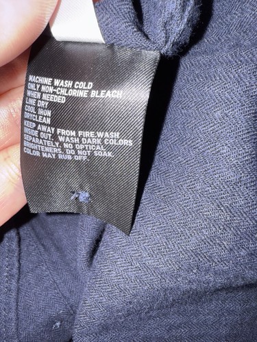 Uniqlo Camicia Donna Morbida Flanella Tg M Blu Navy Bottoni Manica Lunga Preppy - Foto 9 di 11