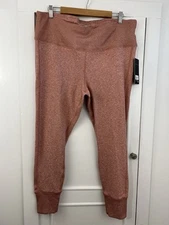 90 Degrees By Reflex Woman's  Joggers Size 2X Heather Cedar Wood Soft Pull On
