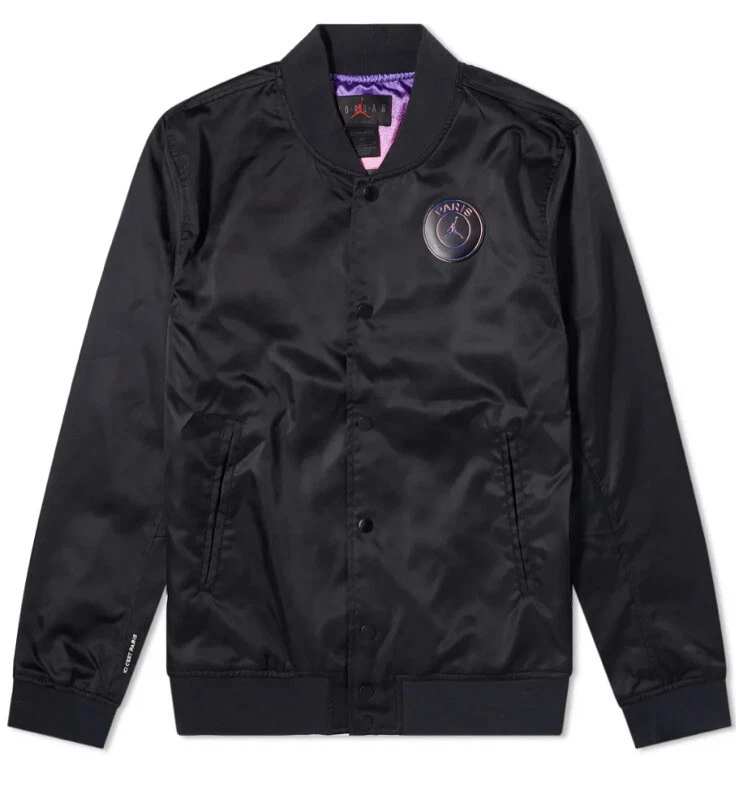 Nike Air Jordan PSG Paris Saint Germain Bomber Jacket Black