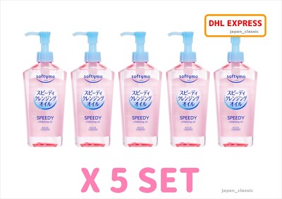 KOSE SOFTYMO SPEEDY CLEANSING OIL MAKE & PLUG REMOVAL 240 ml X 5 JAPAN GENUINE