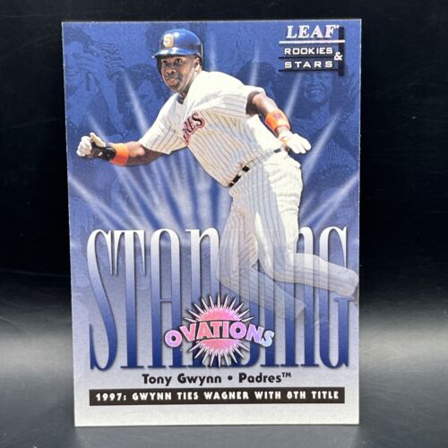 Tony Gwynn 1998 Leaf Rookies & Stars - Standing Ovations #d/5000 Foil insert