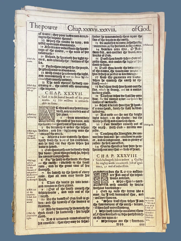 1611 King James Bible 1640 - Old or New Testament Bible Page Select Your Passage - Image 2 of 4
