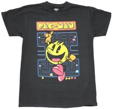 Pac-Man New Adult T-Shirt - Giant Pac-Man Jumping over Game Screen