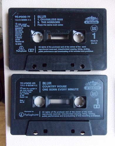 BLUR CHARMLESS MAN & COUNTRY HOUSE CASSETTE TAPE SINGLES , 1995 BRITPOP - Picture 5 of 6