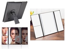 Barre Luminose Specchio Trucco Trifold 3x/2x/1x Kick Stand Touch Screen Ricarica USB